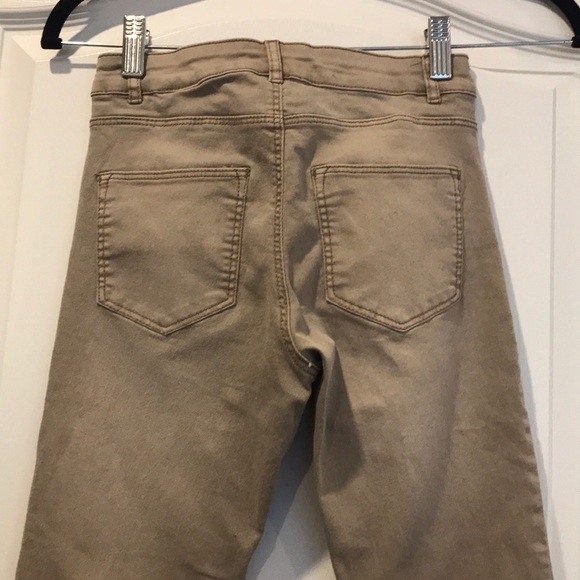 H&M taupe denim jean leggings size 2 - Picture 4 of 8